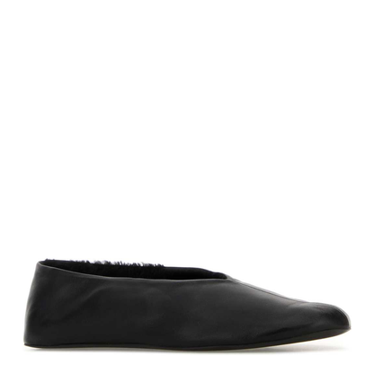 MAYFEYR - The Row - Black Leather Stella Ballerinas - F1638N66SH02BLK