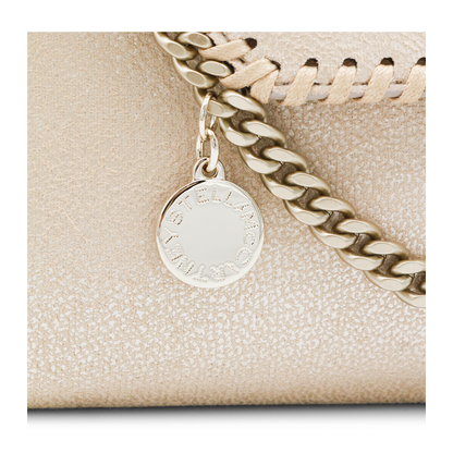 Falabella Polyester Wallet On Chain - Gold