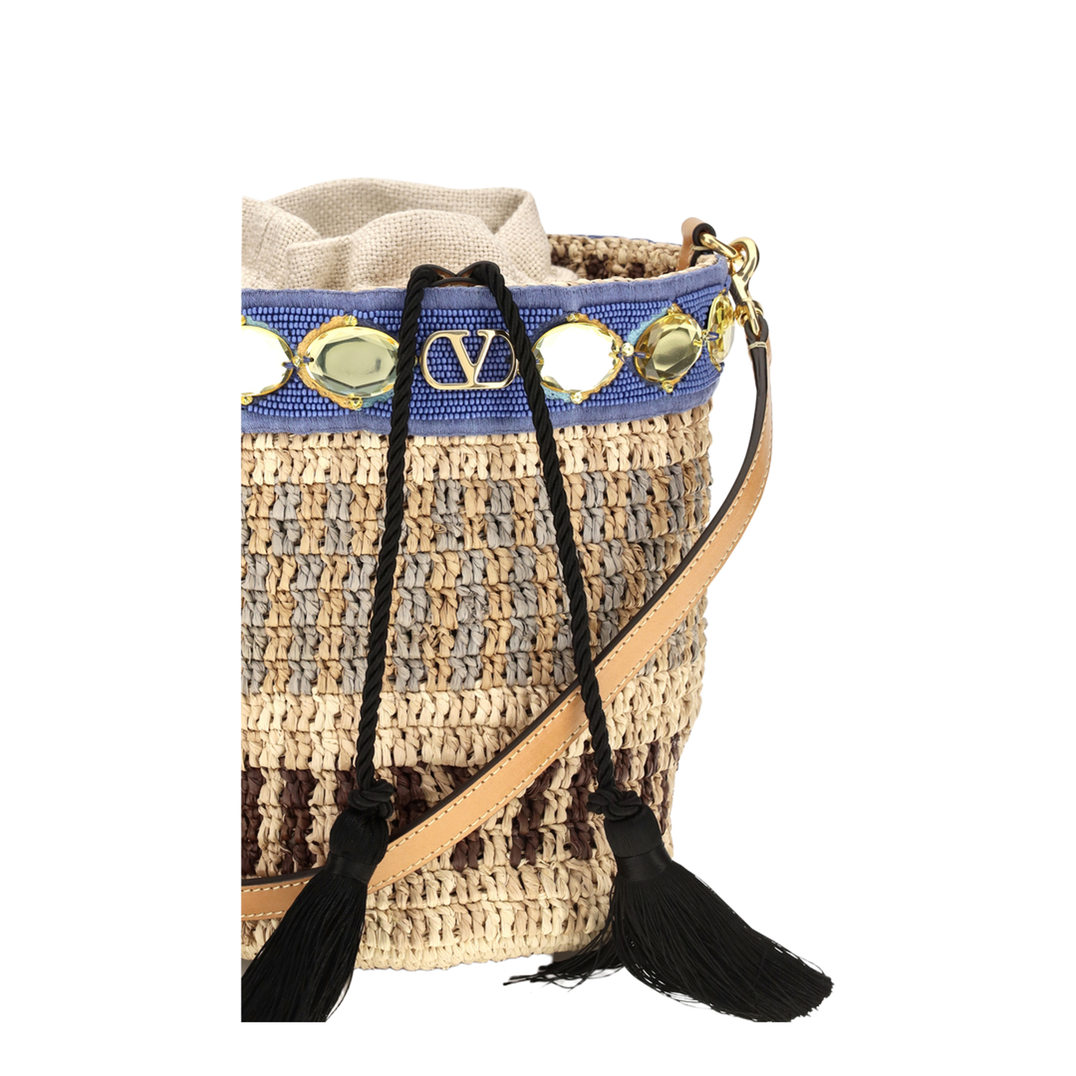 MAYFEYR - Valentino - Mini Raffia Bucket Bag - 8W2B0T10ZCD