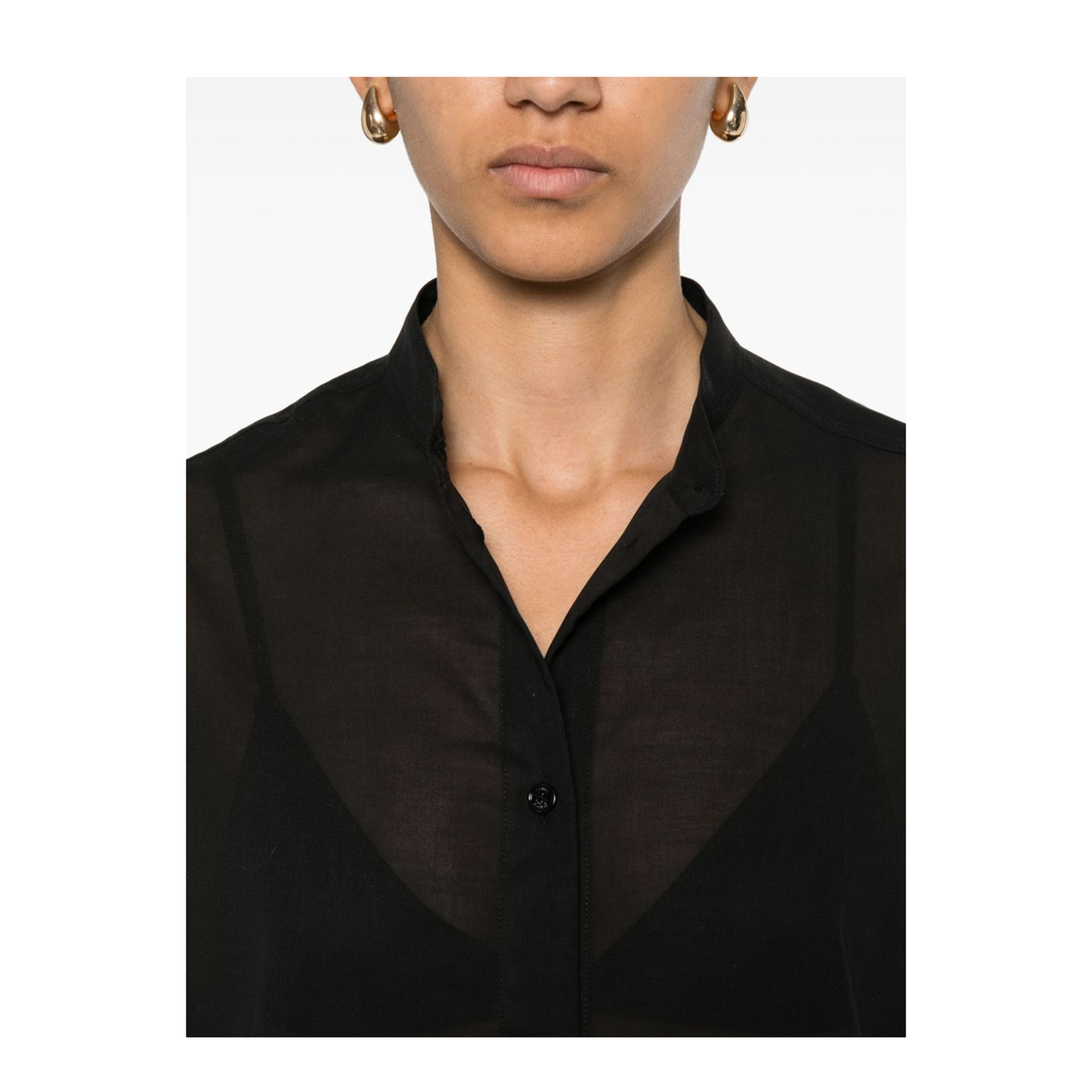 Stand Collar Organic Cotton Shirt