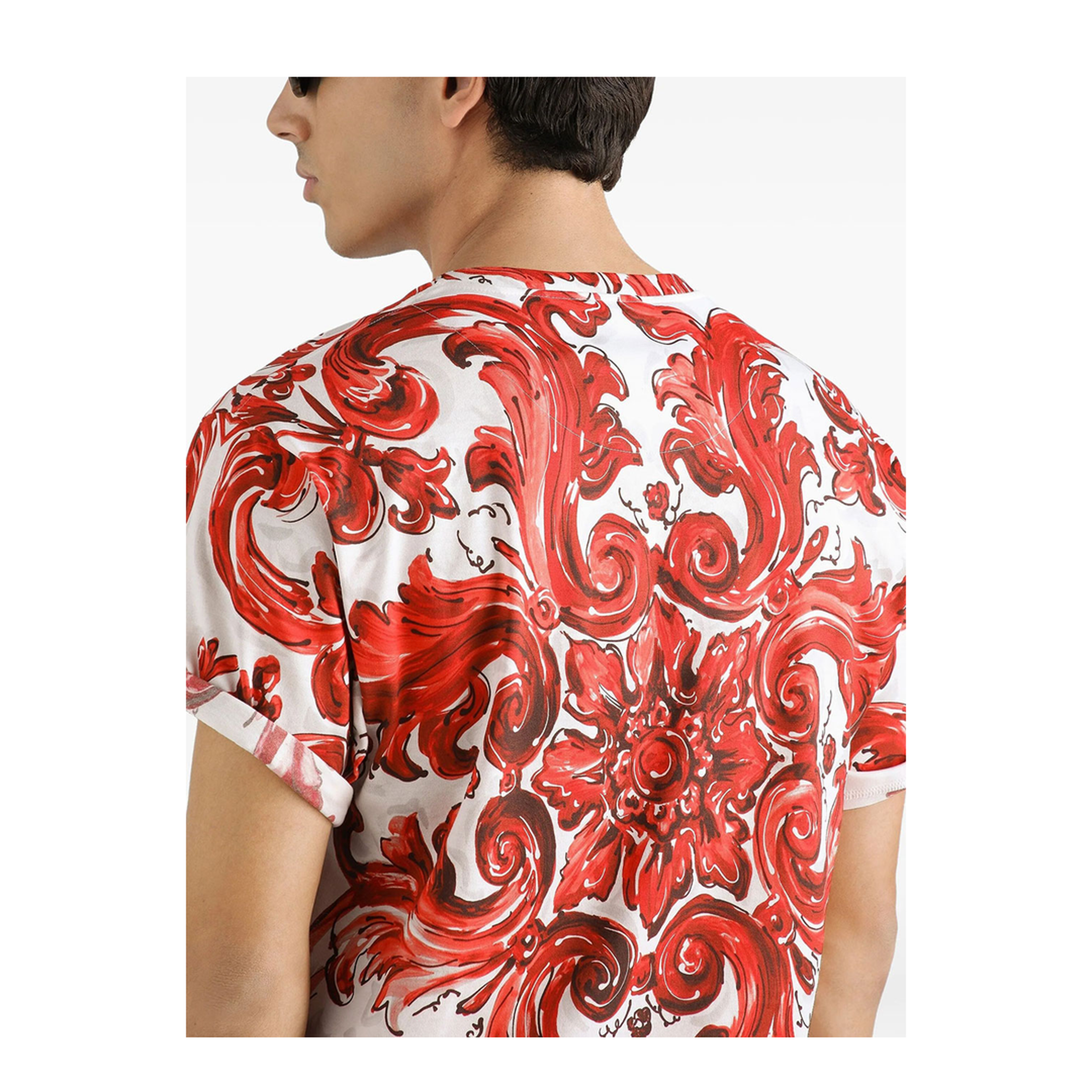 MAYFEYR - Dolce & Gabbana - Majolica-Print Cotton T-Shirt - G8PN9TII7KO