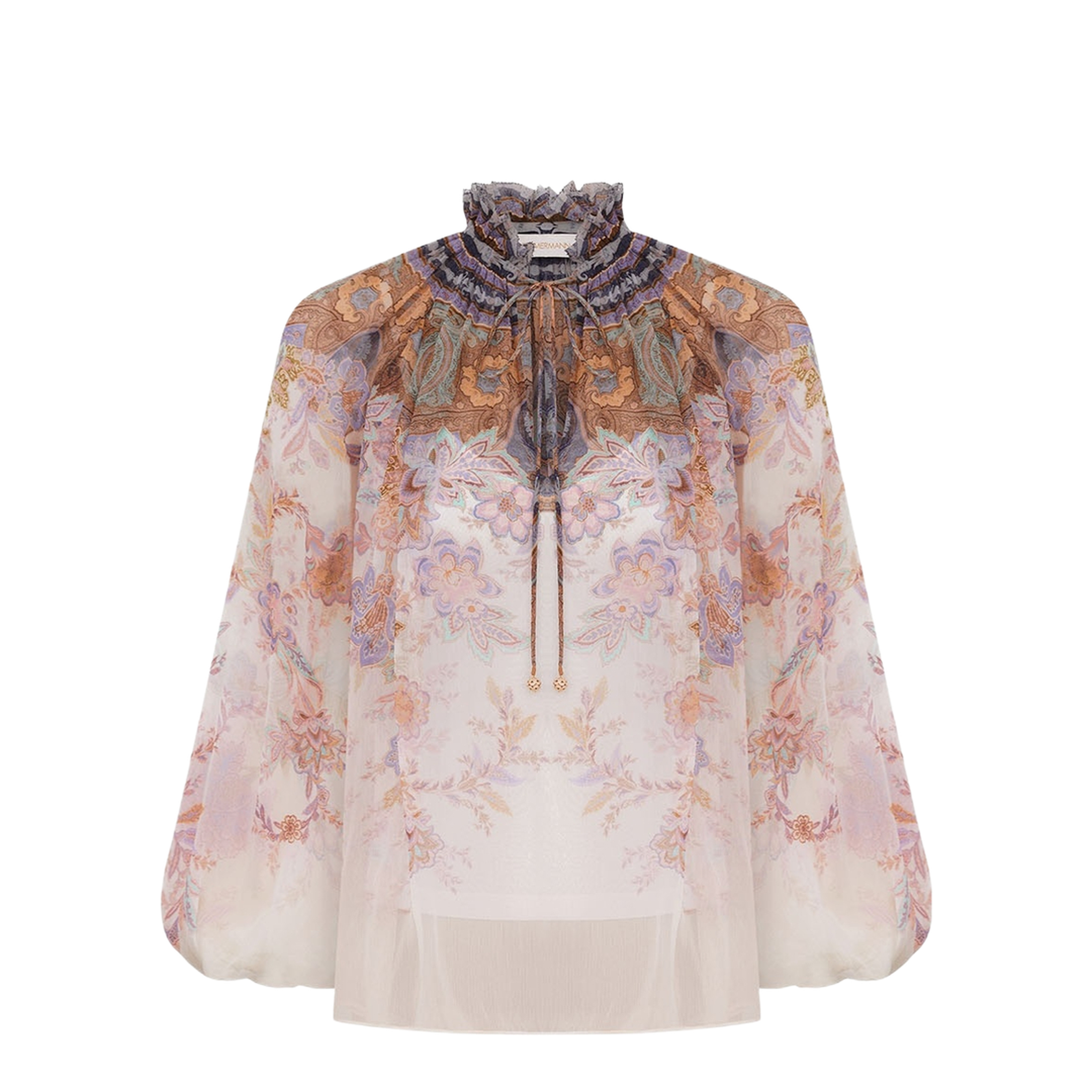 Luna Billow Puffed-Sleeve Blouse