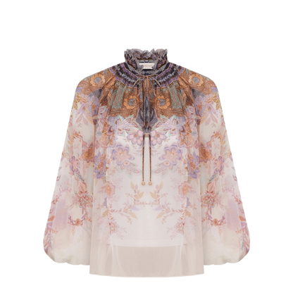 Luna Billow Puffed-Sleeve Blouse