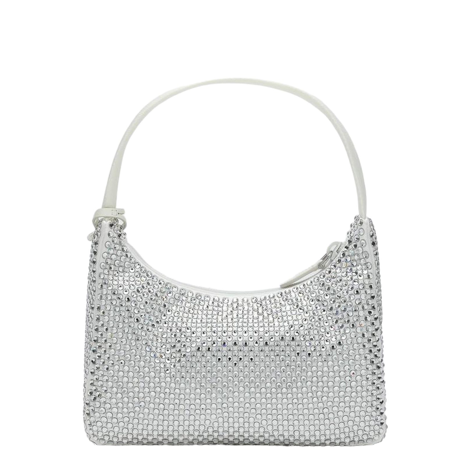 White Crystal Embellished Handbag