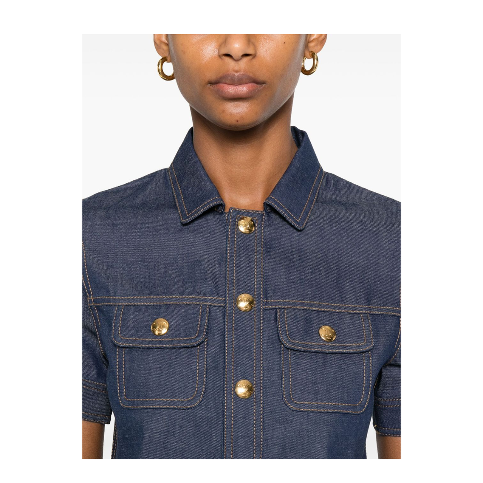 Denim Mini Chemisier Dress