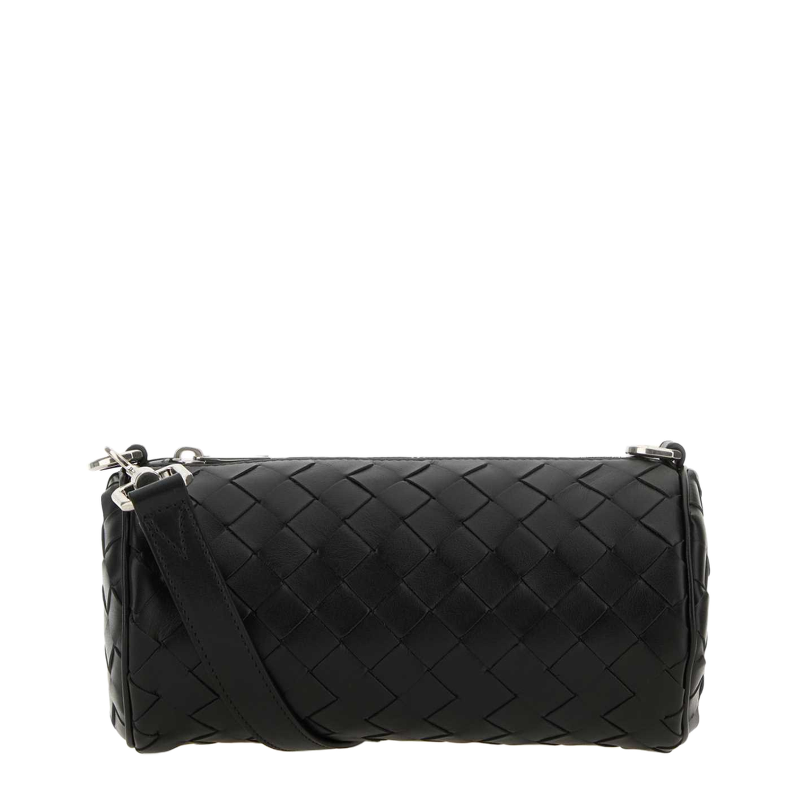 Barrel Mini Leather Crossbody Bags - Black