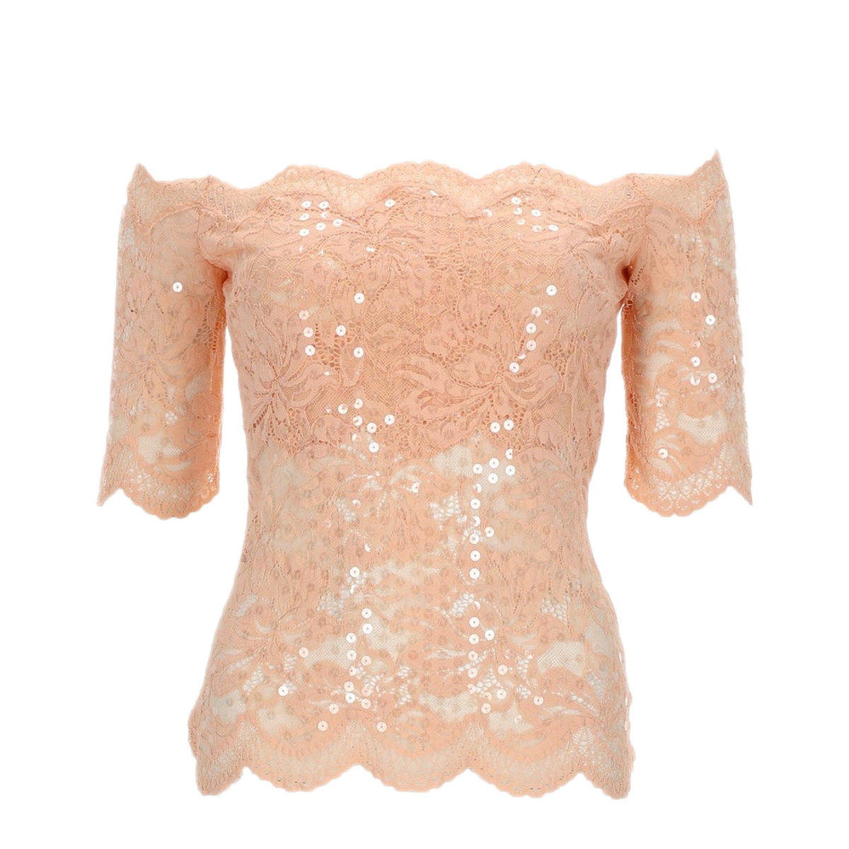 MAYFEYR - RABANNE - Top In Pizzo Con Paillettes - 26PJTO027PA0170P259