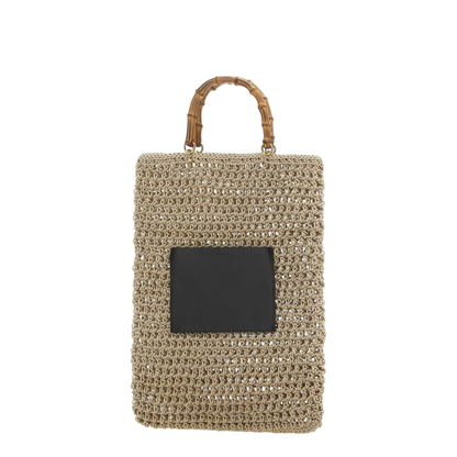 Beige Rope Medium Shopping Bag