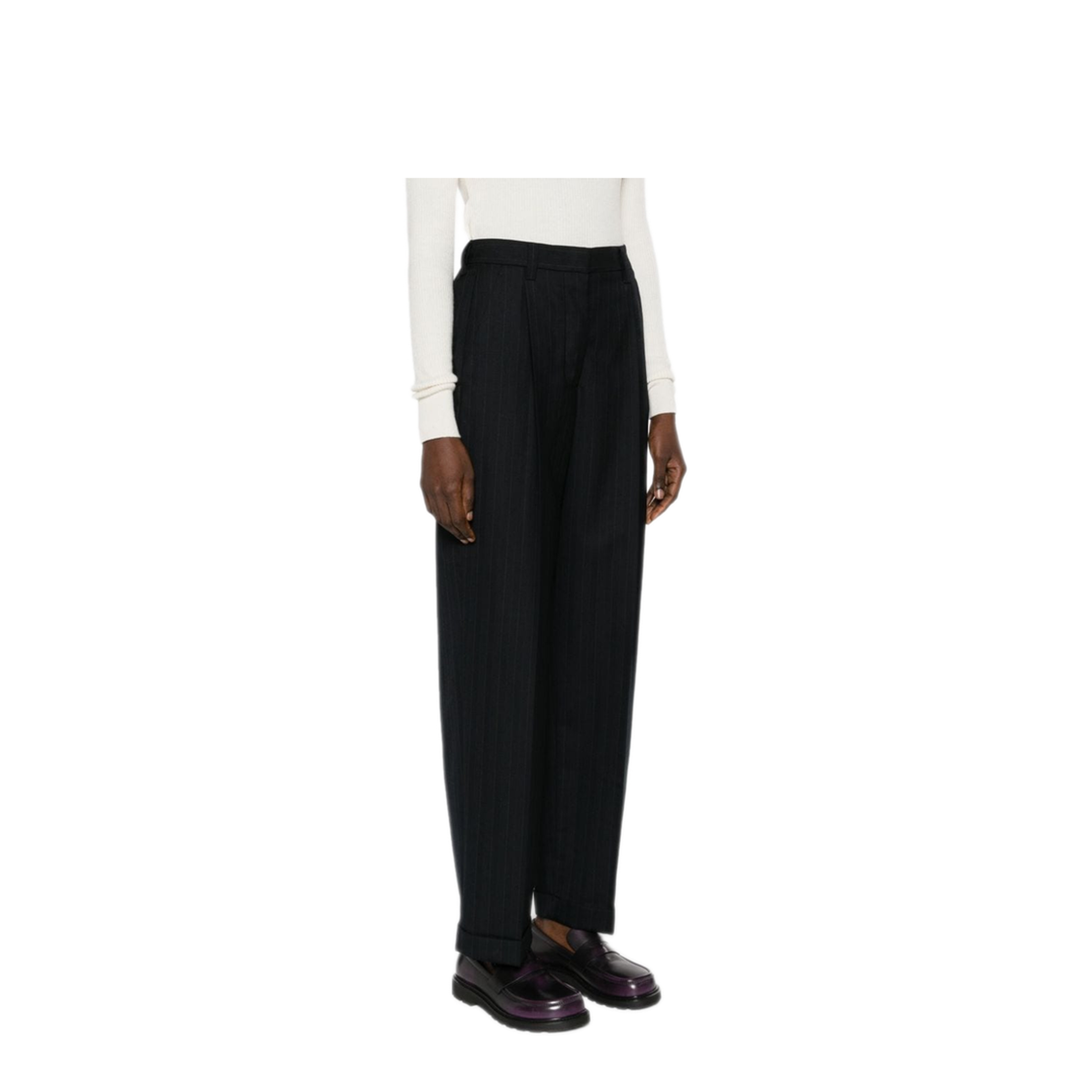 MAYFEYR - Miu Miu - High-Waisted Pinstripe Tailored Trousers - MP1748SOOO13SHF0008