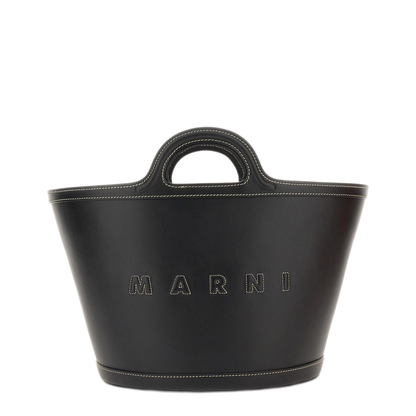 Tropicalia Small Calfskin Tote - Black