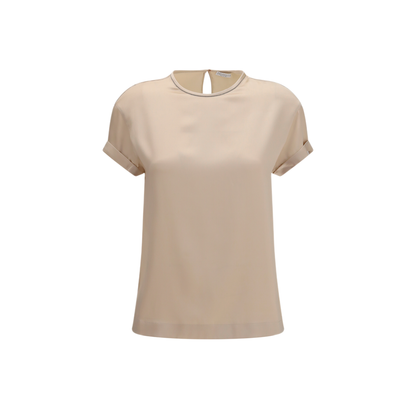 MAYFEYR - Brunello Cucinelli - Silk Blouse With Monili Chain - M0C59DE310C9643
