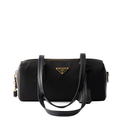 MAYFEYR - Prada - Re-Nylon And Leather Medium Top-Handle Bag With Padlock - 1BB127VODO2C8Q