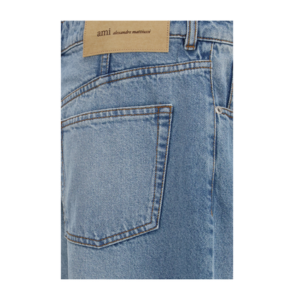 MAYFEYR - Ami Paris - Cotton Wide Leg Jeans - HTR919DE0046
