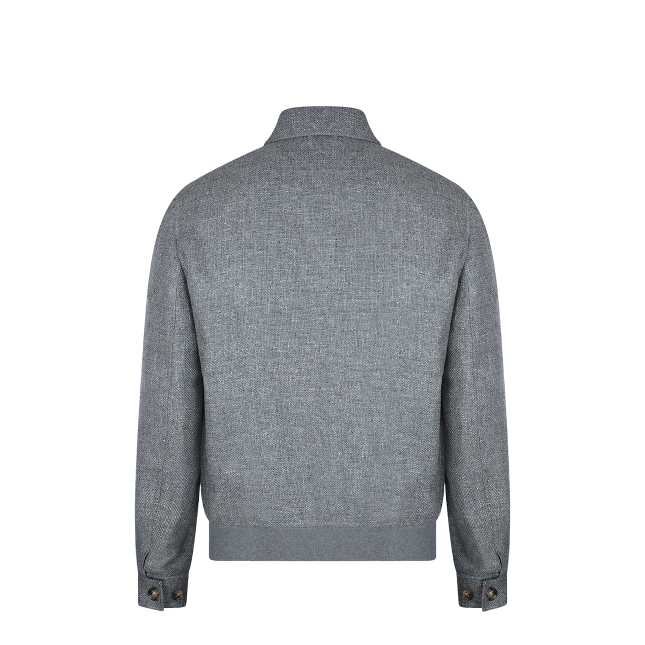 Men's Buttoned Knit Jacket - Grey