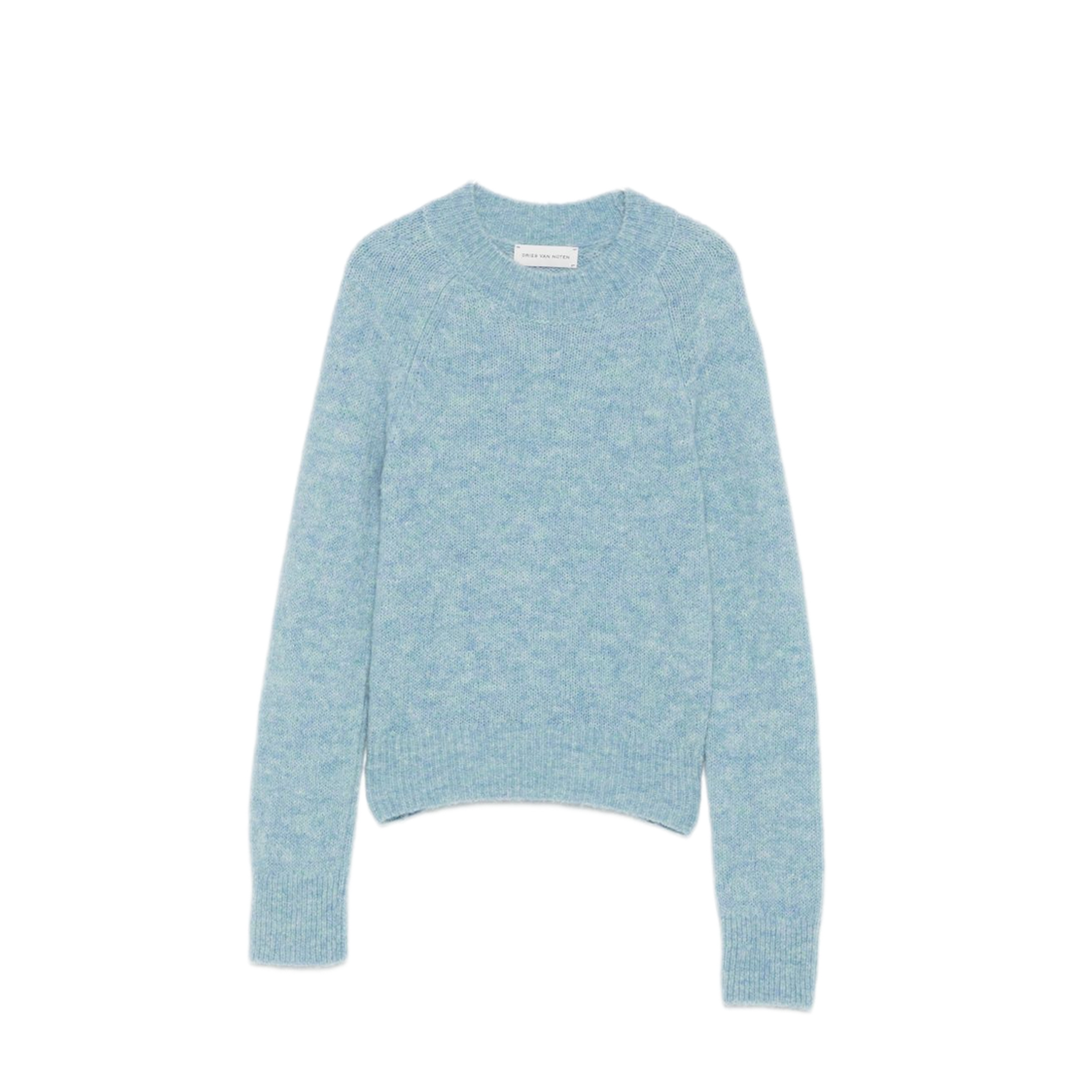MAYFEYR - Dries Van Noten - Light Blue Marl Knitted Sweater - 0112034709514