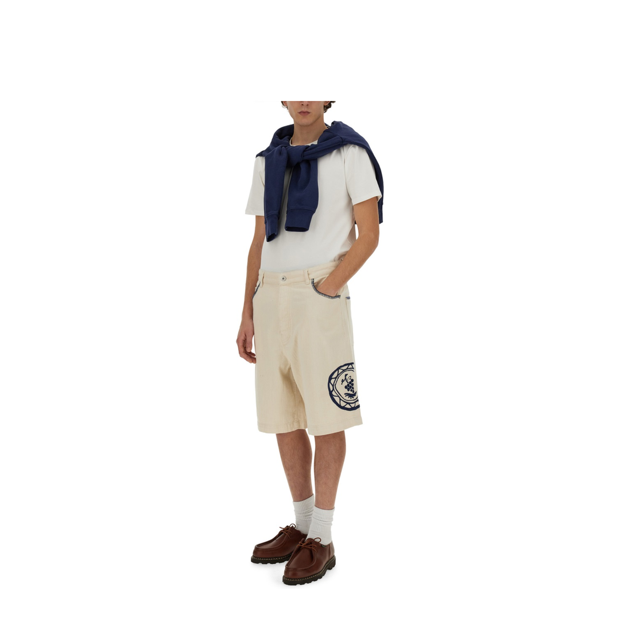 MAYFEYR - DRÔLE DE MONSIEUR - Cotton Bermuda Shorts - BS127CO119ECRU