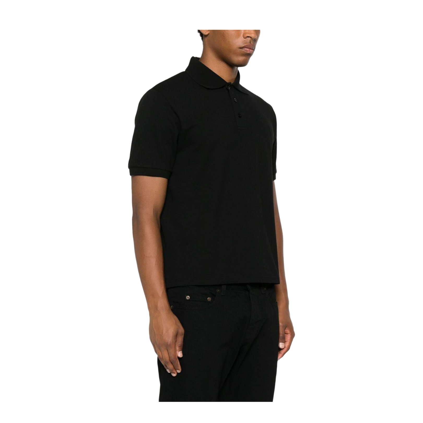 Cassandre Logo Polo Shirt in Black
