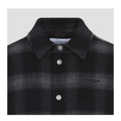 MAYFEYR - Off-White - Flannel Wool Overshirt Padded Coat - 44MER09TF26F001001BLACK