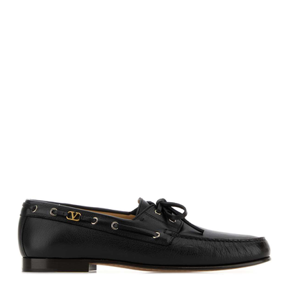 MAYFEYR - Valentino - Black Leather Loafers - 8Y2S0M05MIL0NO