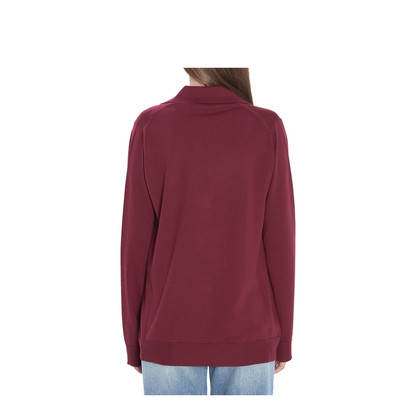 Extra Fine Wool Polo Top in Rosso Ancora Red