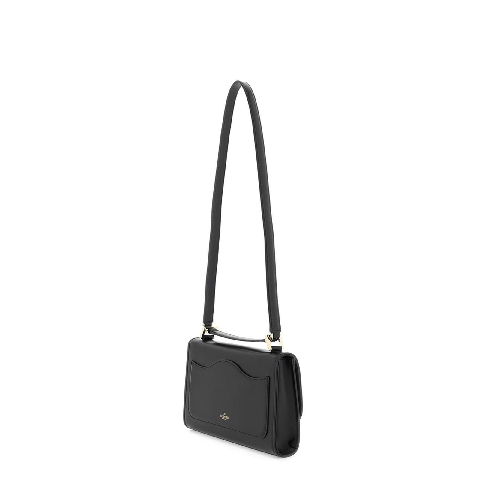 VLogo Leather Shoulder Bag
