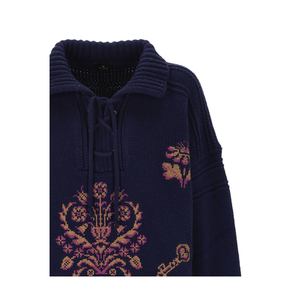 Navy Blue Wool Sweater
