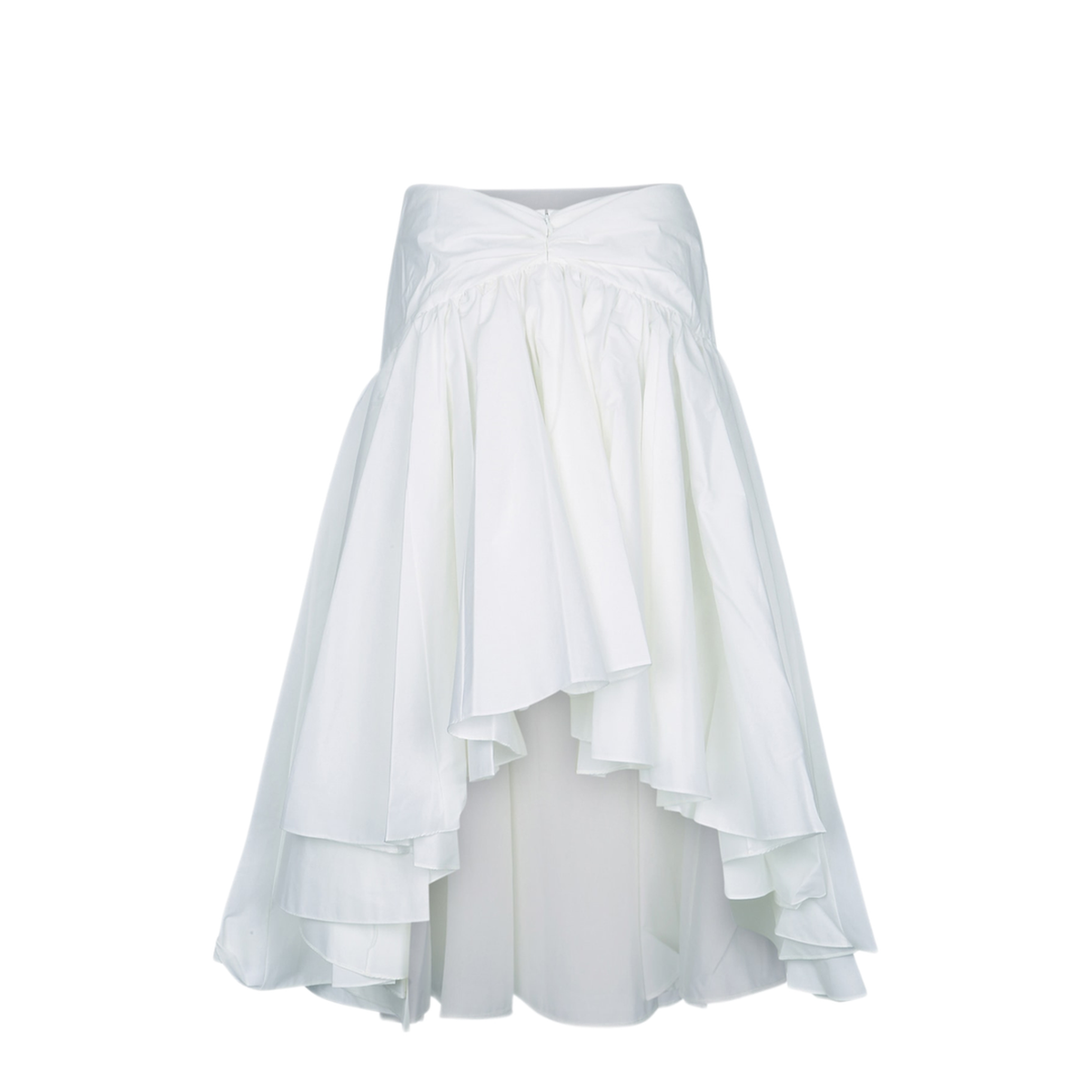 Draped Midi Skirt with Godet