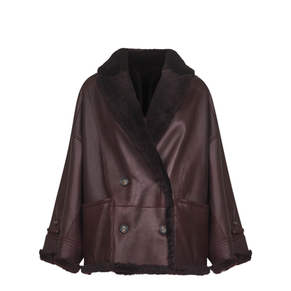 Reversible Fur Jacket Burgundy