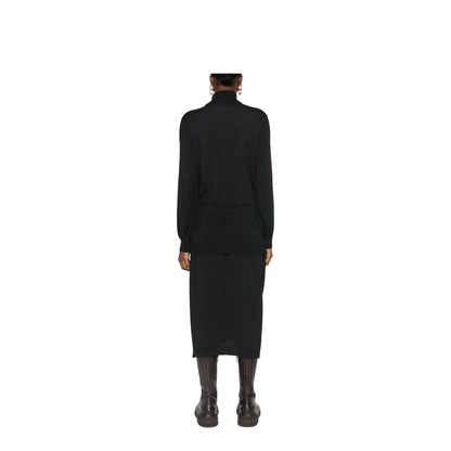 Wool Blend Midi Dress