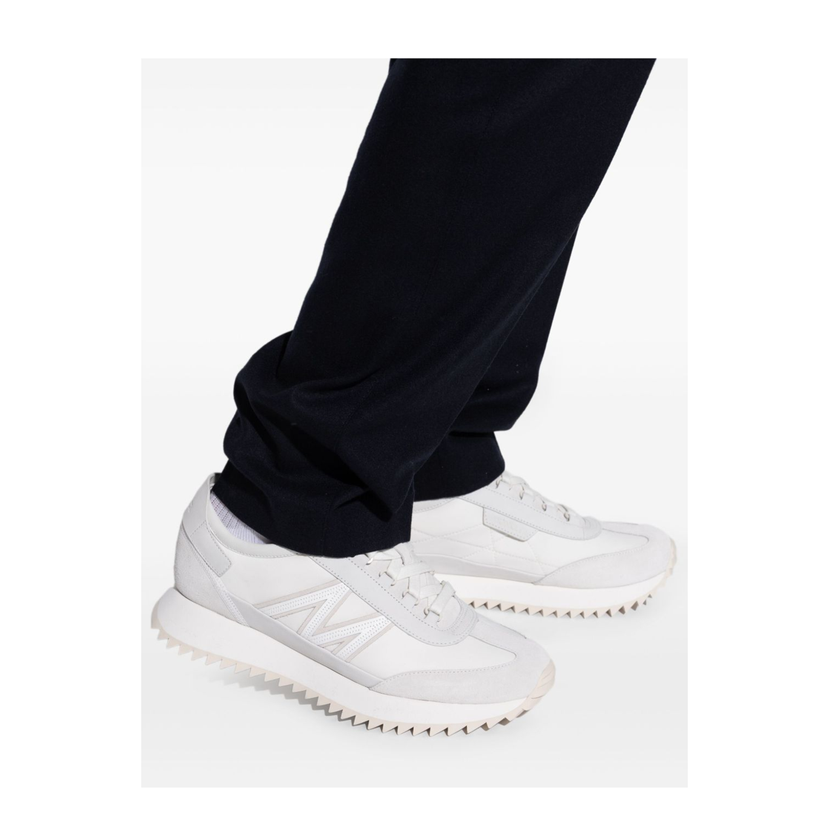 White Pacey2 Suede & Nubuck Trainers
