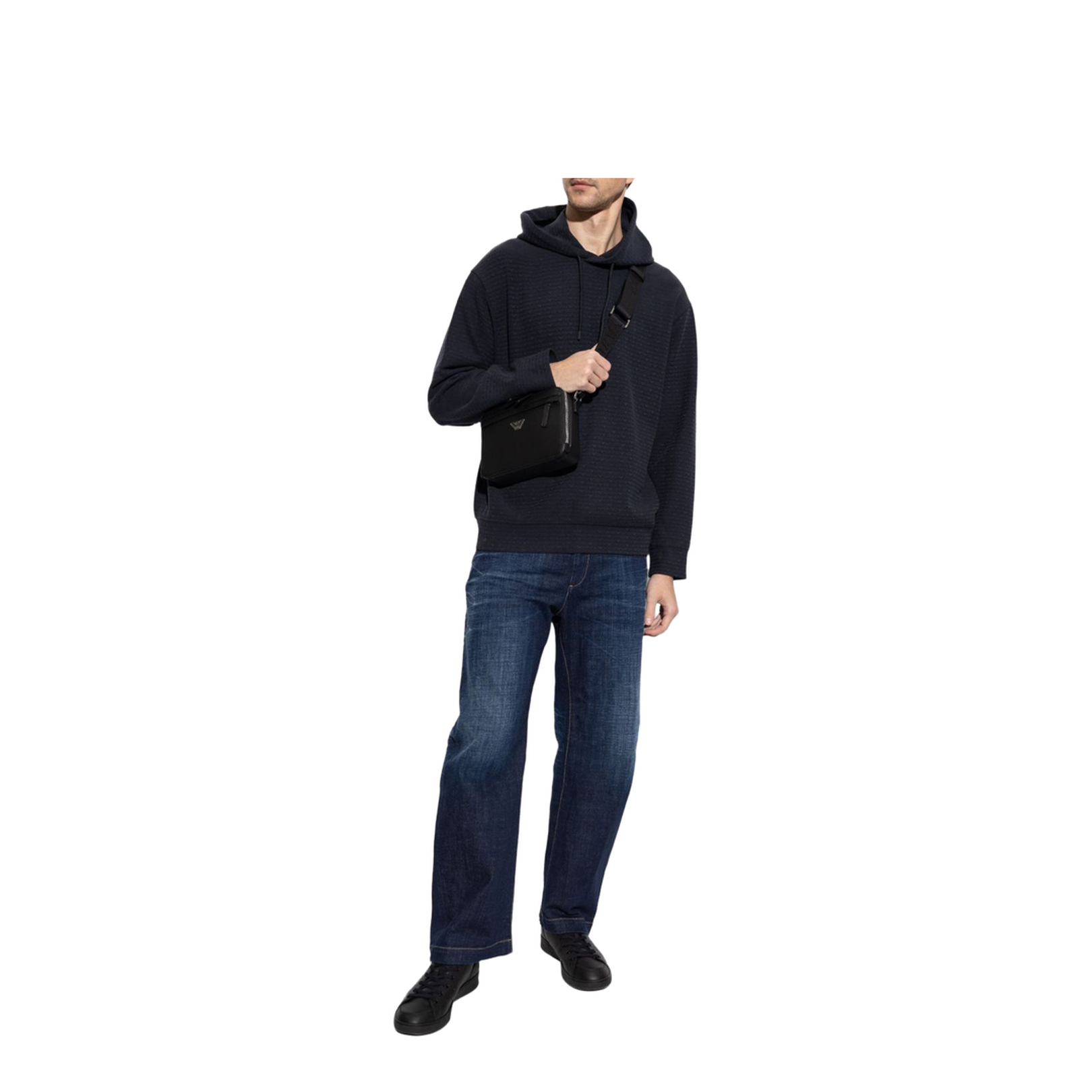 Hooded Sweatshirt with All-Over Lettering