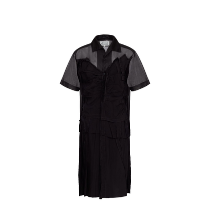 Black Mesh Design Dress