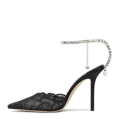 MAYFEYR - Jimmy Choo - Saeda 100Mm Pumps - SAEDA100GQVBLACKCRYSTAL