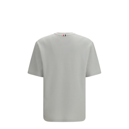 MAYFEYR - Thom Browne - Short Sleeve Cotton Linen T Shirt - MJS298EJ0251050