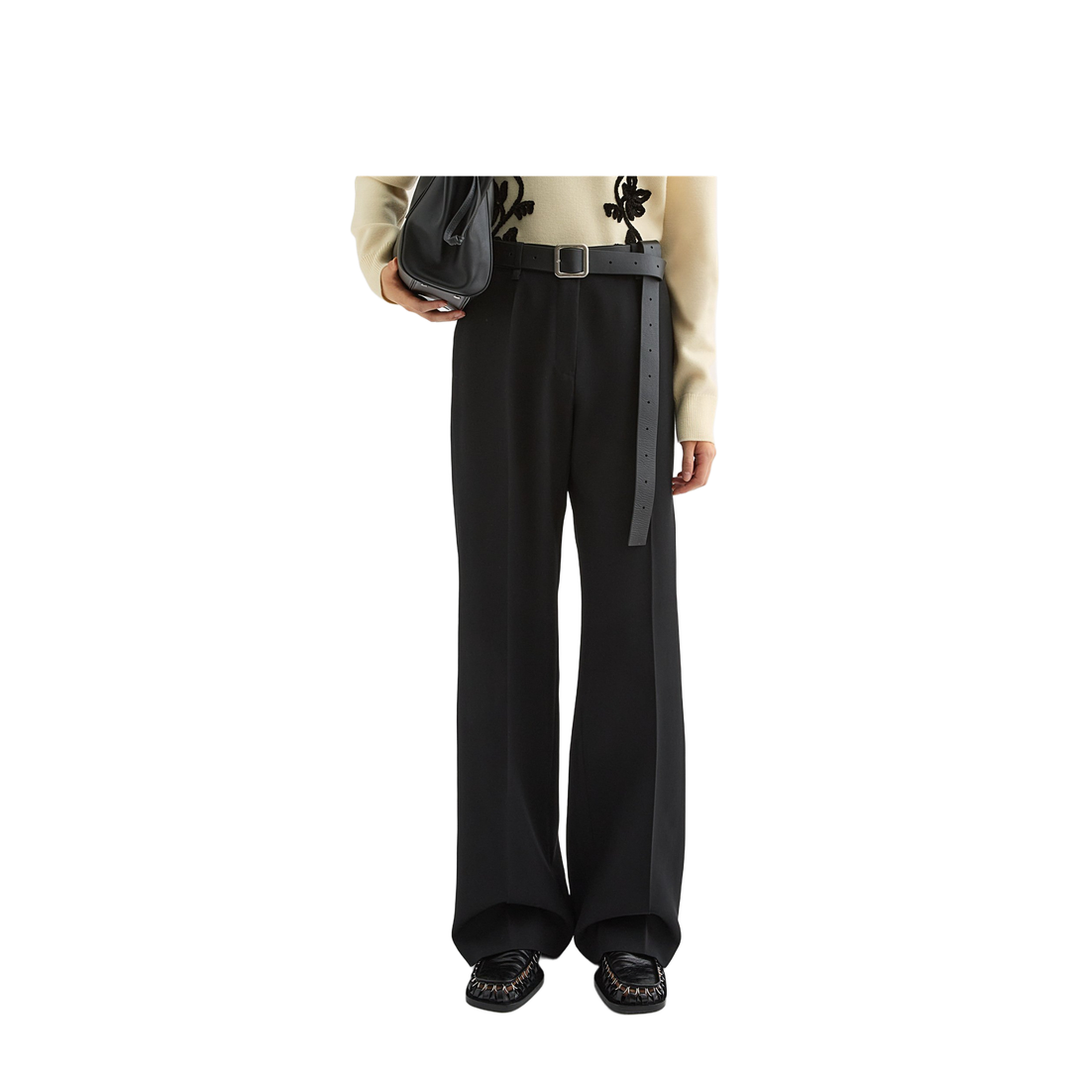 Wool Gabardine Tailored Trousers