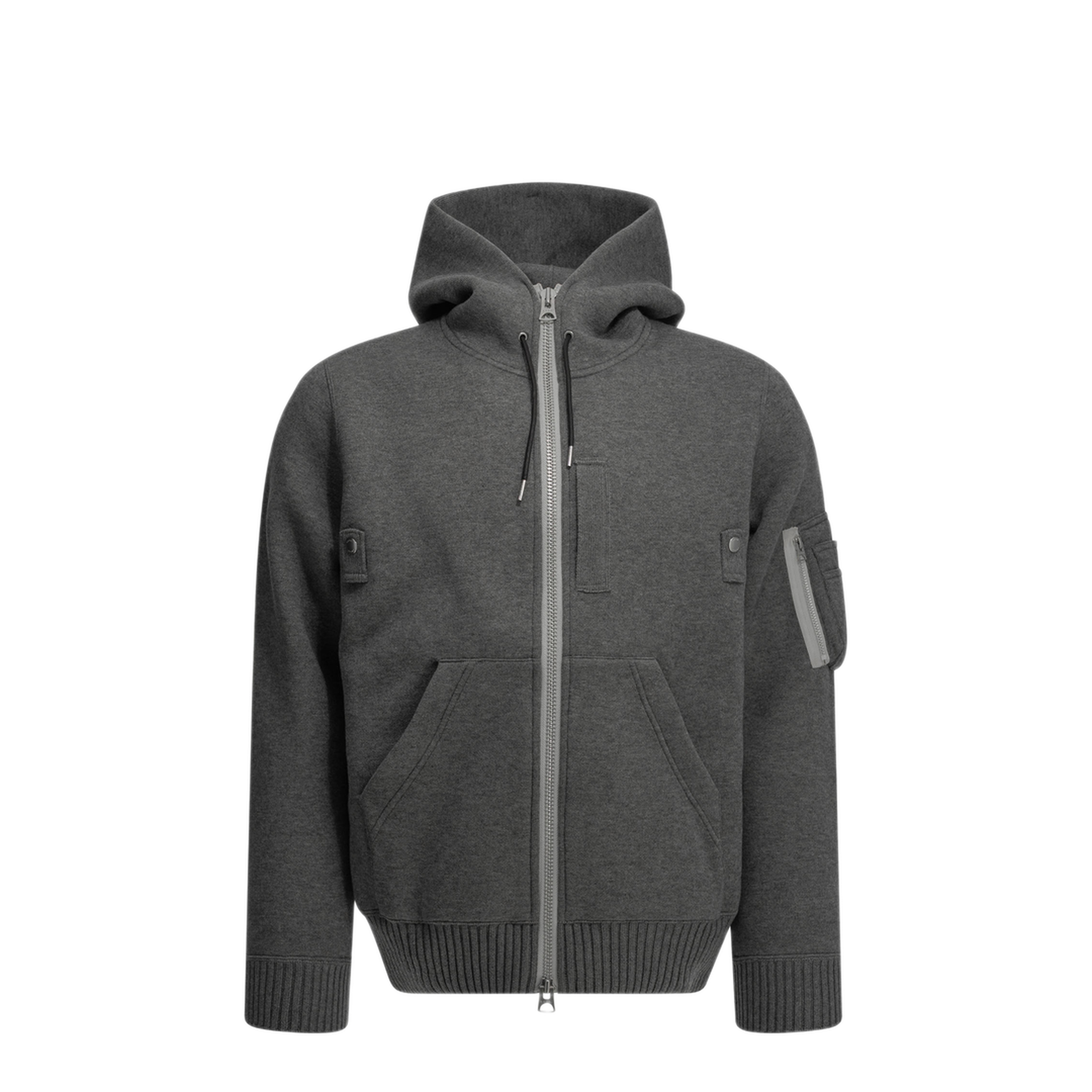 MAYFEYR - Sacai - Zip Up Hooded Sweatshirt - 2604126M301