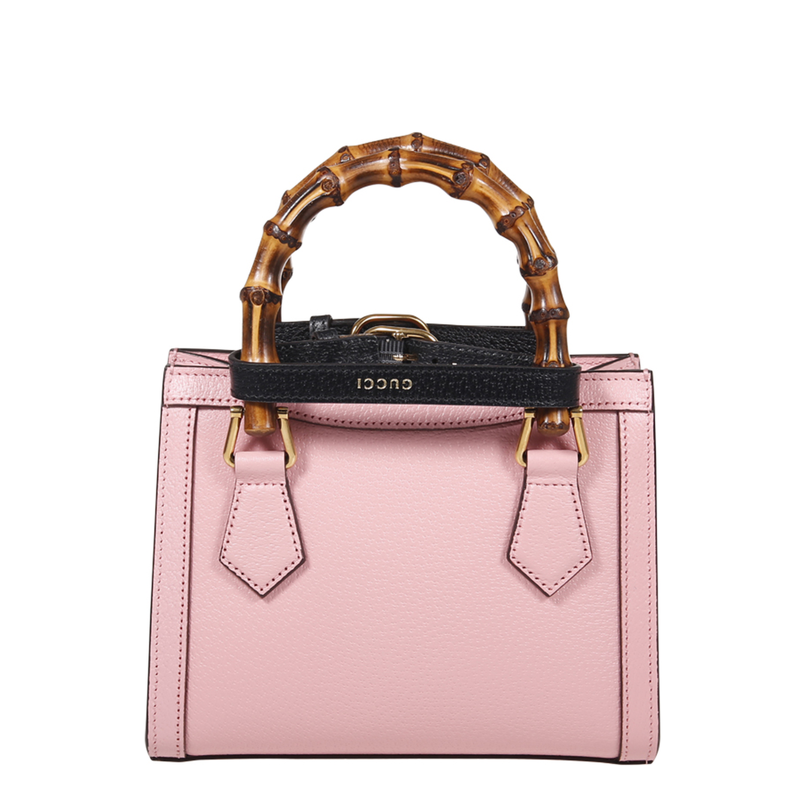 Diana Small Leather Tote Bag - Pastel Pink