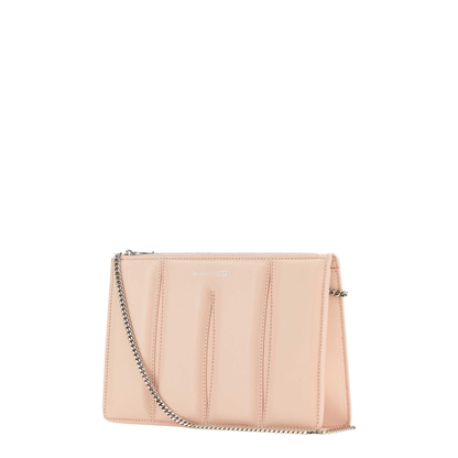 Pastel Pink Leather Shoulder Bag