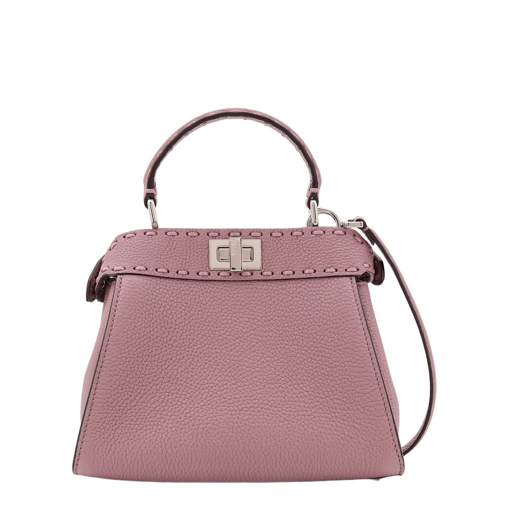 Peekaboo ISeeU Leather Top Handle Bags - Pastel Pink