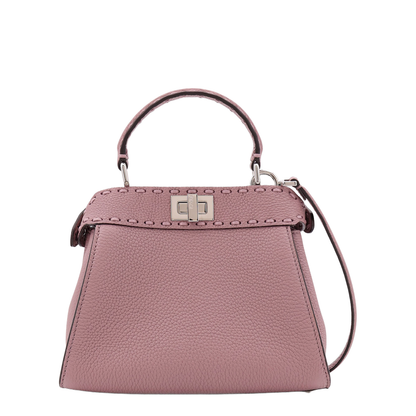 Peekaboo ISeeU Leather Top Handle Bags - Pastel Pink