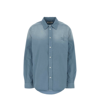 MAYFEYR - Miu Miu - Light Blue Twill Oversize Shirt - MK2040SOOO19R3F0637