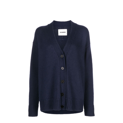 Navy Blue V-neck Cardigan