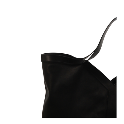 Y Maxi Tote in Grained Leather