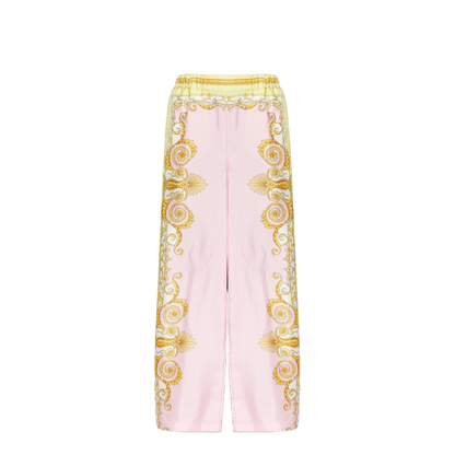 Silk Straight-Leg Trousers