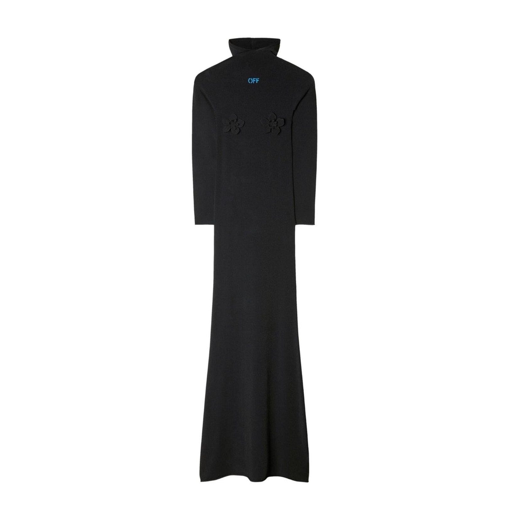 Floral-Appliqué Hooded Dress