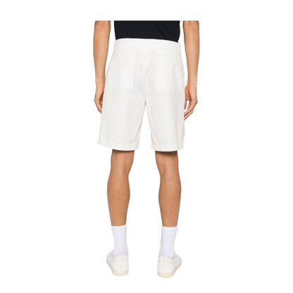 White Cotton Bermuda Shorts