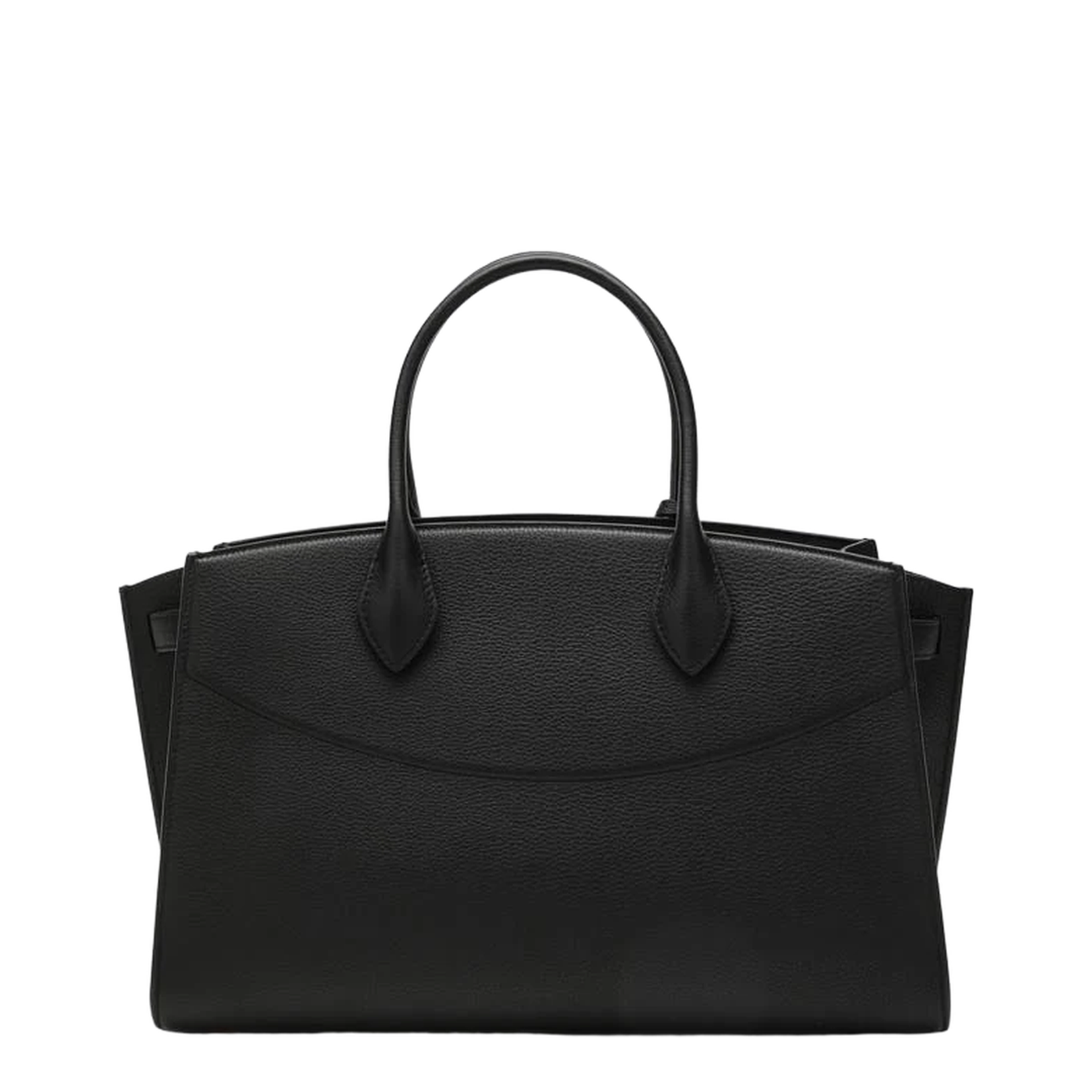 Large Handbag in Black Calfskin
