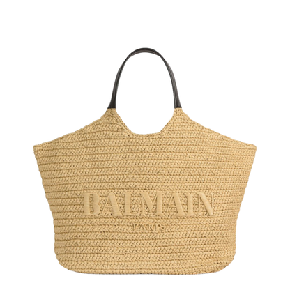 Crochet Medium Calfskin Tote - Beige
