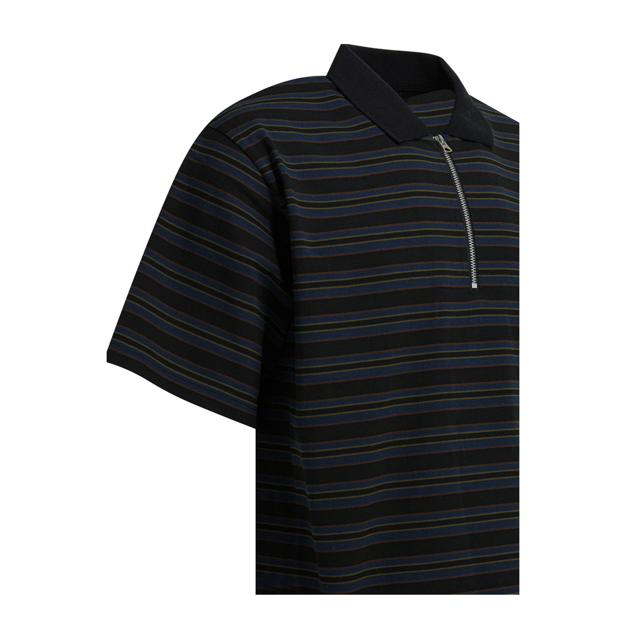 MAYFEYR - Sacai - Striped Buttonless Polo Shirt - 2603984M005