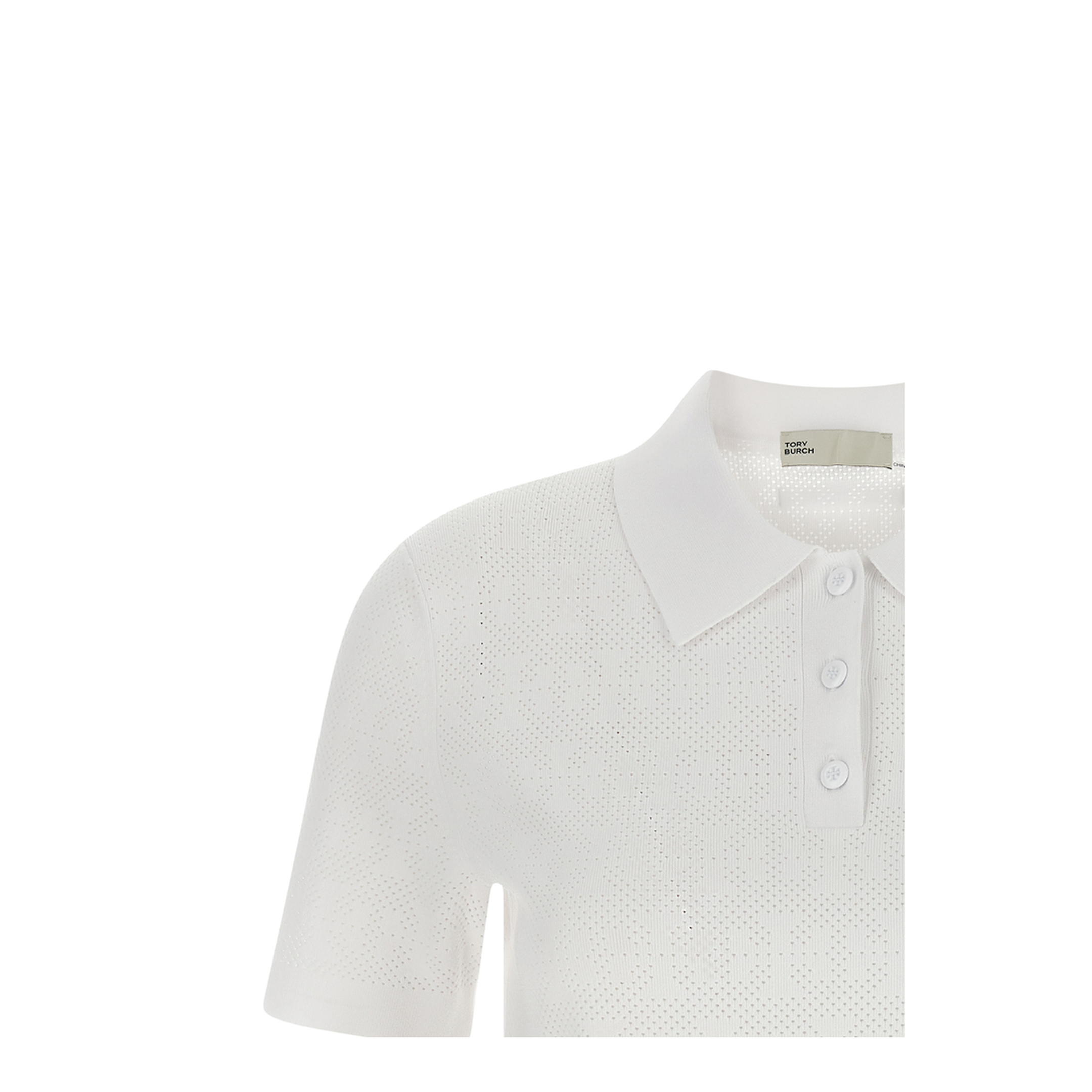 MAYFEYR - Tory Burch - Pointelle Viscose Polo Shirt - 182085100